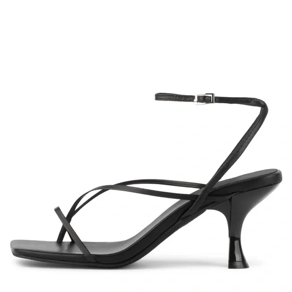 Jeffrey Campbell black strappy Fluxx kitten heels - Picture 10 of 11